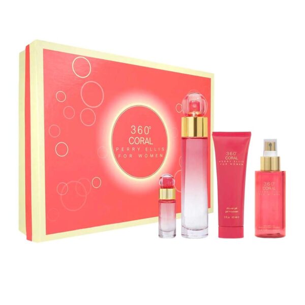 360 Coral Estuche 4pzs EDP